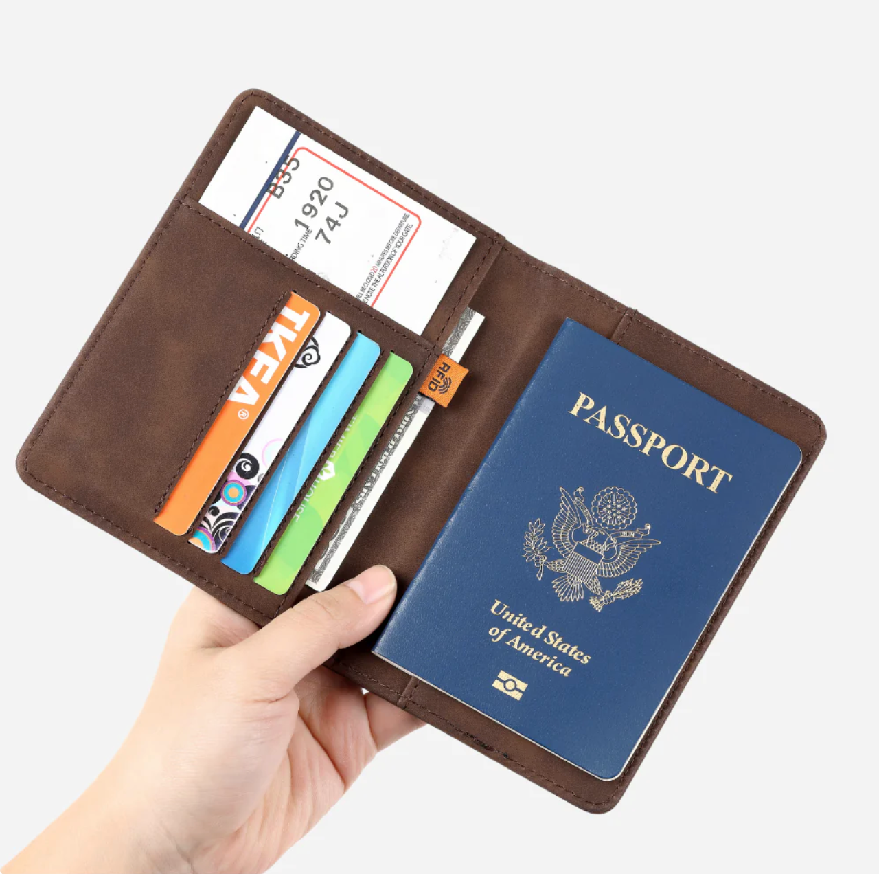 נרתיק דרכון חכם עם הגנת RFID – עמיד למים